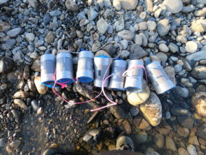 sediment pipes collected from hyporheic zone